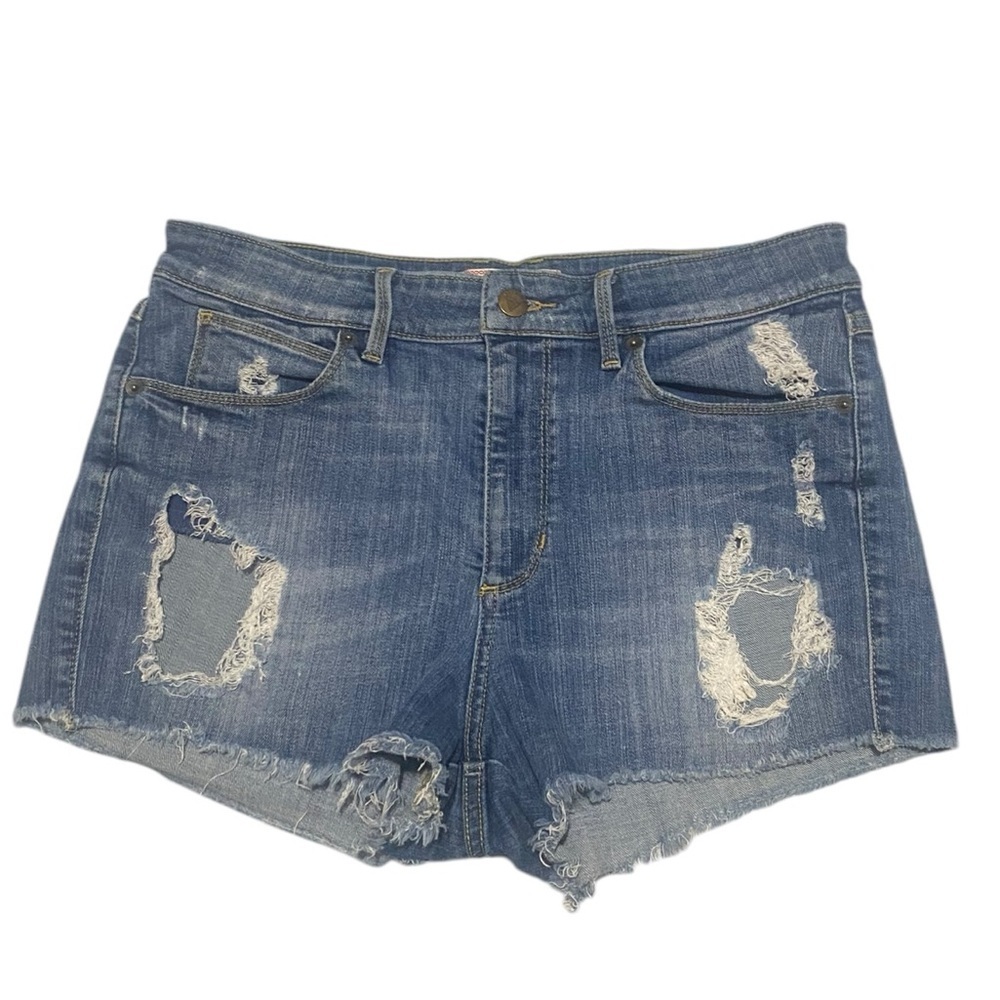 Guess Women's Blue Denim Shorts destroyed